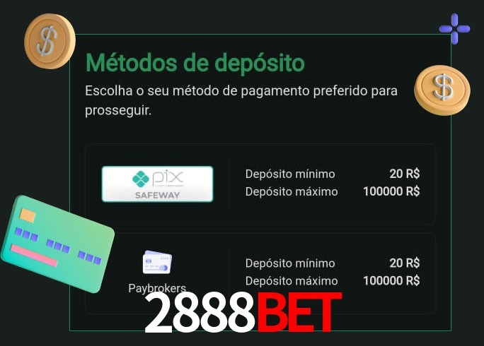 O cassino 2888bet oferece uma grande variedade de métodos de pagamento